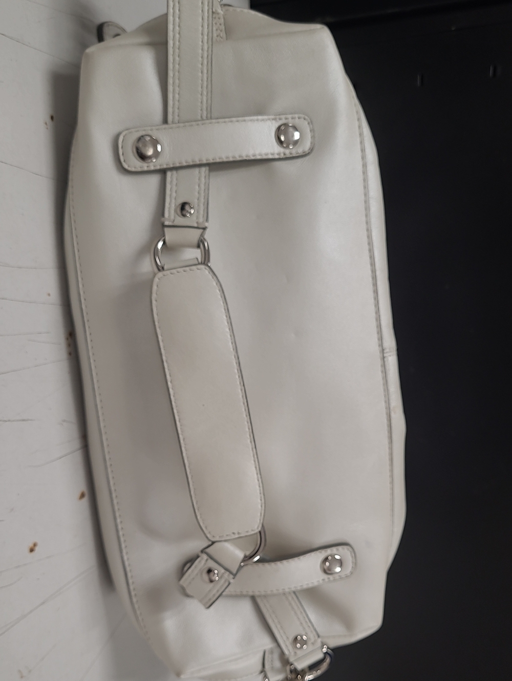 Vintage Coach Silver and Cream Satchel Handbag Y2k TRENDING - Picture 9 of 9